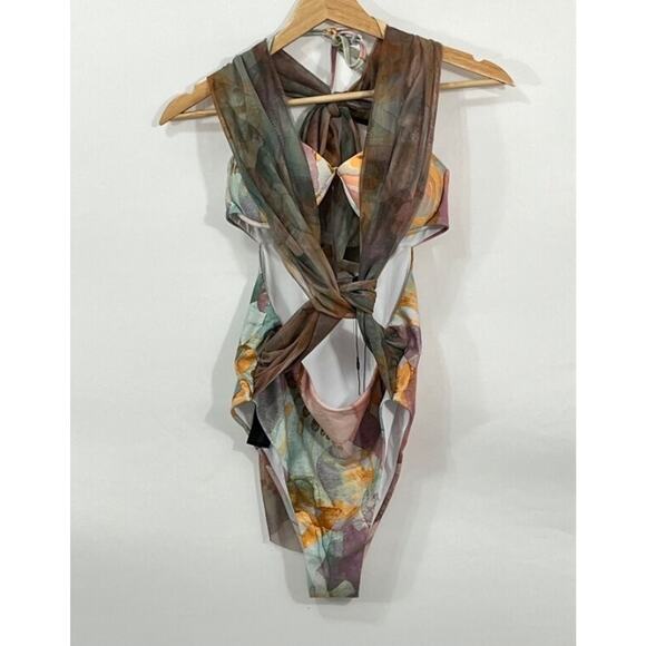 ANDREA IYAMAH Sz S Small Ando 1pc Swimsuit Convertible Tie Scarf NWT - Picture 6 of 16